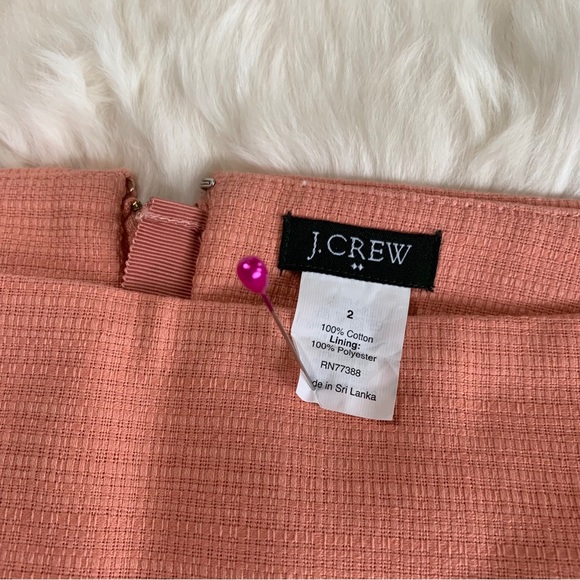 J CREW CORAL PINK COTTON MINI SKIRT CASUAL COCKTAIL SKIRT - Picture 6 of 13